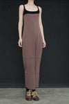SWAYING/KNIT silk patchwork vest dress SW24SS2L31 khaki